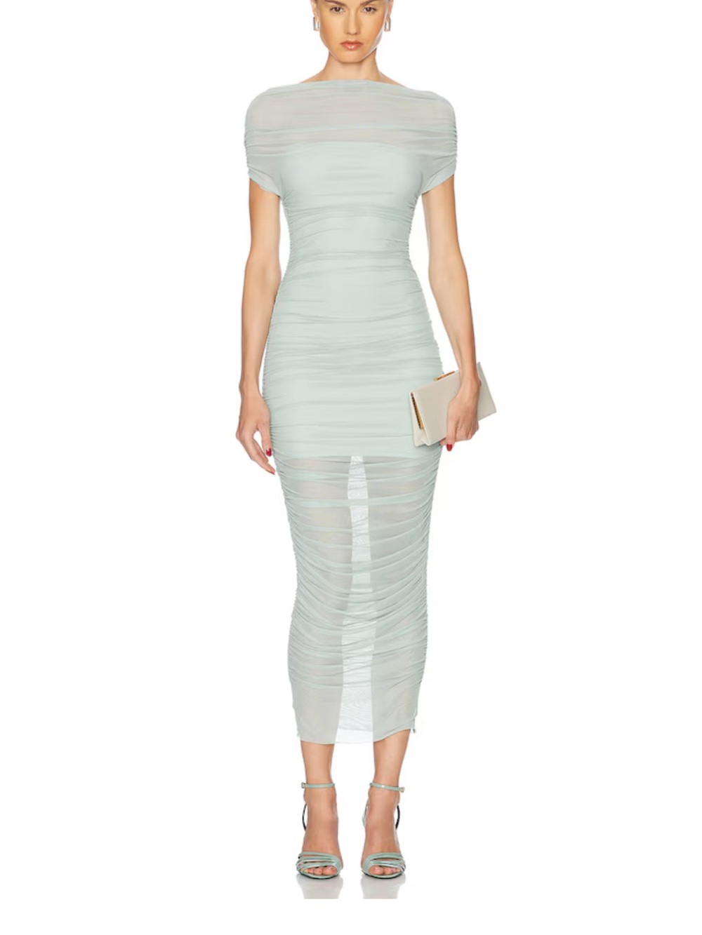 Seroya Noel Off Shoulder Midi Dress Small